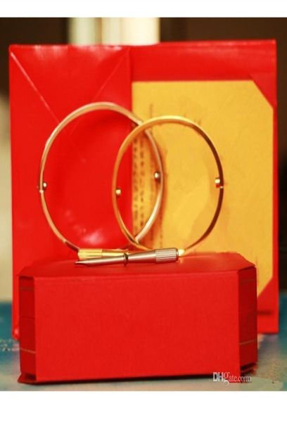 

316l stainless steel fashion lover039s bracelet brand jewelry love bracelet bangle size 16 and 20 men women carter screwdri6974323, Black