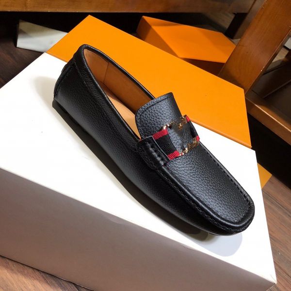 

12model genuine leather men casual shoes luxury brand summer mens designer loafers moccasins man breathable slip on driving shoes plus size, Black