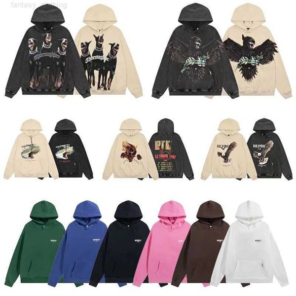 

mens hoodies sweatshirts designer letter men's niche tide brand wild high street casual american loose couple hooded sweater coat cloth, Black
