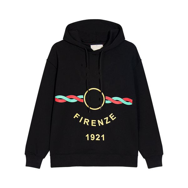 

designer luxury autumn-winter fashion high street cotton sweatshirt pullover hoodie breathable casual hoodie for men and women with striped, Black