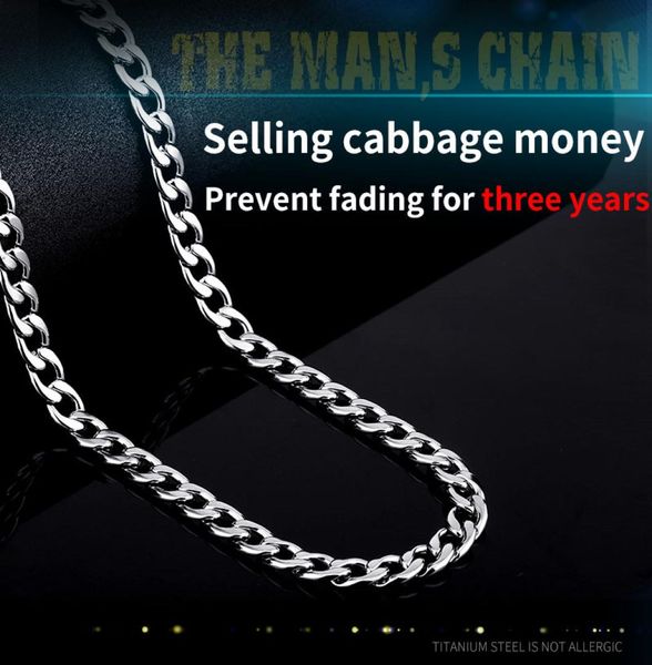

cool men039s high polished fashion necklace man039s 316l stainless steel power energy chain biker unique men punk rock vinta2765647, Silver