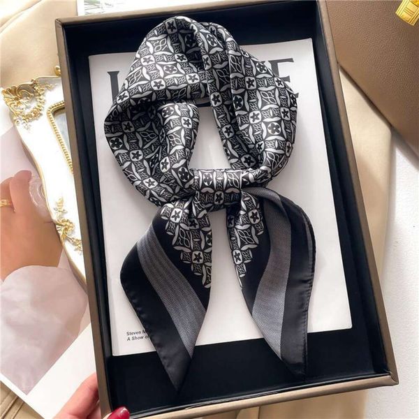 

light mature style scarf presbyopic flower matching imitation silk mother shawl, Blue;gray