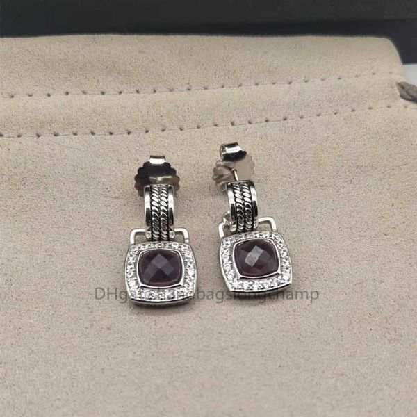 

dangler small %90 luxury off zircon women wholesale earrings and designer cystal elegant inlaid purple earring fashion jewelry banquet birth, Silver