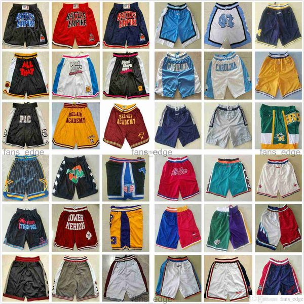 

all team basketball shorts just don short retro sports wear justdon baseball with pocket zipper sweatpants pant stitched size s-2xl