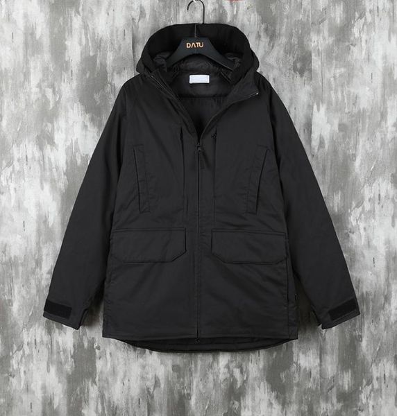 

stone pirate 23fw winter medium and long down jacket functional style multi pocket design plush printing hat warm men039s coat1965842, Black