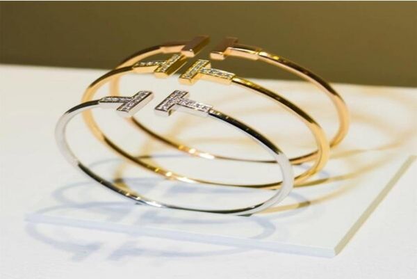 

star with paragraph simple double t open bracelet women039s stainless steel electroplating furnace real gold bracelet manufact5714783, Black