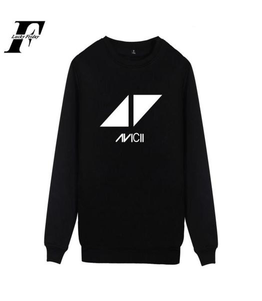 

dj avicii streetwear hoodies oneck men pint capless sweatshirt 2017 men women hoodies women men clothes plus size302q8336957, Black