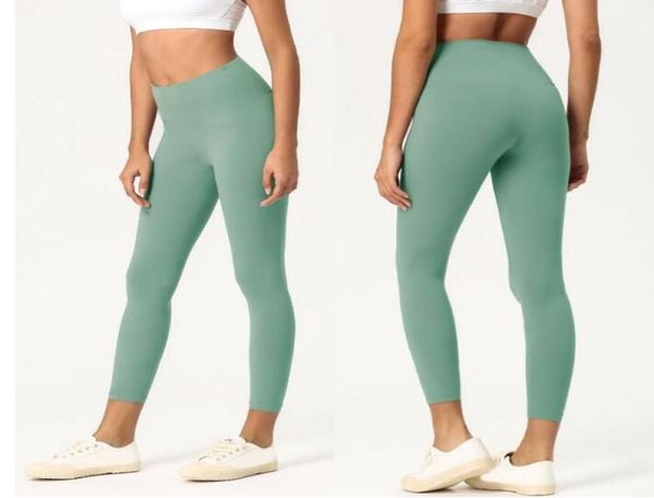 

solid color women yoga pants high waist sports gym wear leggings elastic fitness lady overall full tights workout7034053, Black;white