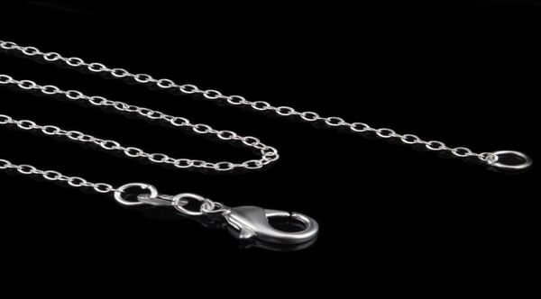 

1mm chain necklace 925 stamp sterling silver jewelry for men diy fashion women gifts link rolo o chains with lobster clasps 16 184981796