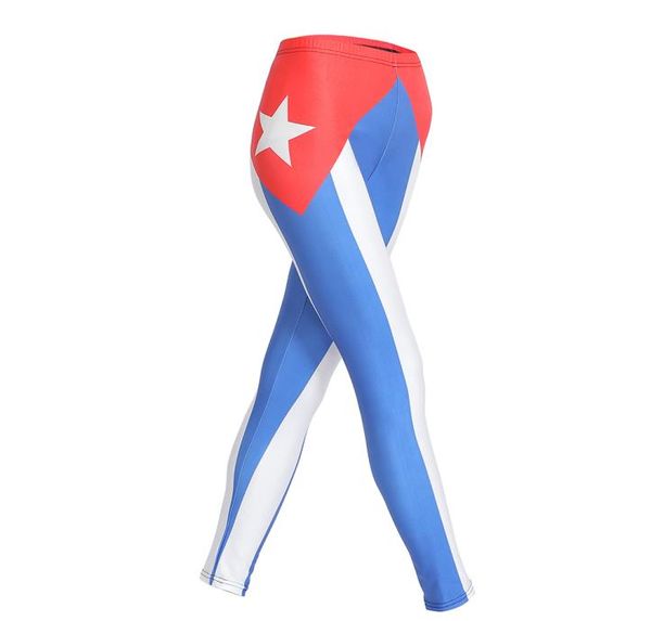 

whole customized women fashion slim sports leggings cuba flag printed yoga breathable leggings for women clothing7992098, Black
