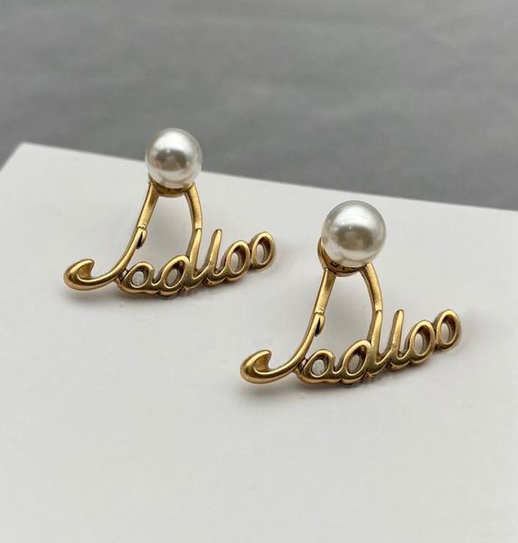 

fashion earring back pearl stud earrings charm earring for lady women party wedding lovers gift engagement jewelry for bride with 5794984, Golden