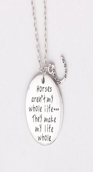 

whole 12pcs new fashion horses aren039t my whole lifethey make my life whole quothorses necklace horses lover charm p2873148, Silver