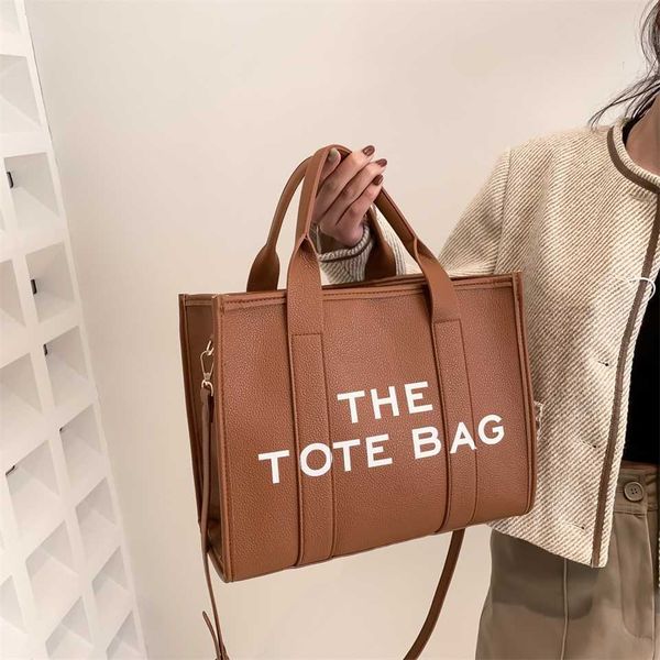 

the tote bags fashion shoulder 2023 new tote large capacity letter commuter bag 70% off outlet clearance