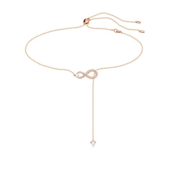 

diamond inlaid y-shaped eternal love tassel necklace female rovski element crystal pendant necklaces elegant temperament9249526, Silver