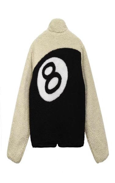 

men s jackets 22 autumn and winter thickened double sided lamb fleece black 8 billiards print jacket high street fashion 2301036150904, Black;brown