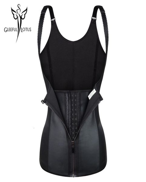 

belt latex waist trainer slimming sheath belly shapewear fajas modeling strap girdle underwear women bodysuit zip fitness corsetyb8362515, Black;white