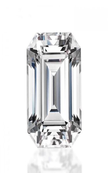 

02ct120ct24mm1214mmemerald cut with certificate df color vvs clarity test positive synthetic lab certified diamond moissa9435321, Black