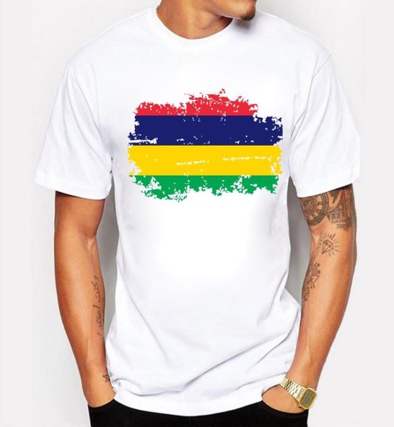

mauritius flag t shirt men casual short sleeve cool tshirts summer mauritius national flag hip hop clothing8292296, White;black