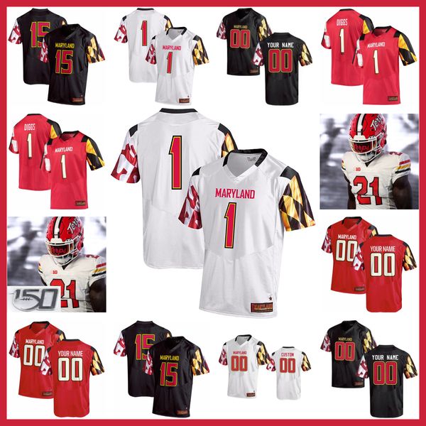 

maryland terrapins football jersey 82 leron husbands 23 mcdonald 86 richards 89 aj szymanski 33 tayvon nelson 56 tamarus walker 60 khriser l, Black