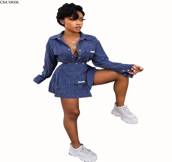 

winter women sets full sleeve tracksuits velvet shirts skirts suit two piece sets night club party street outfits 6123 t1778101, Gray
