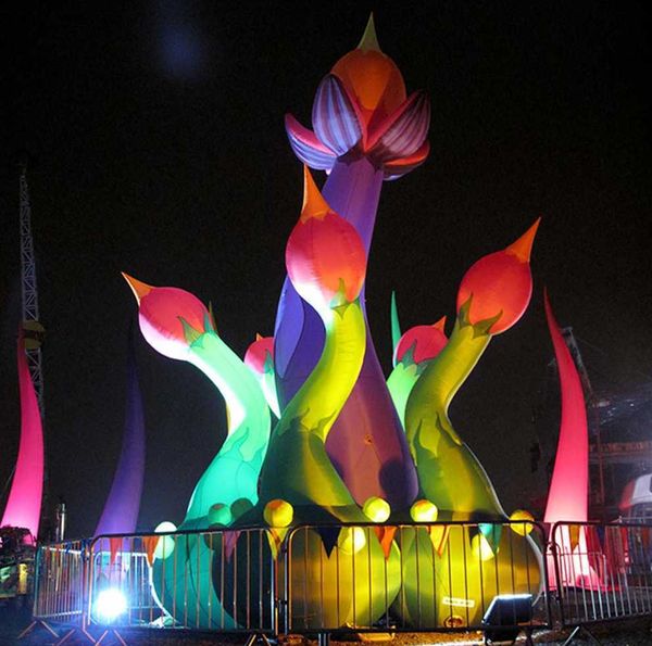 

wholesale 7m23fth giant inflatable flower colorful standing tree model for party events decoration