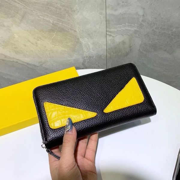 

designer classic leather compact men's and women's eye letter wallet double folding minimalist leather premium credit card holder
