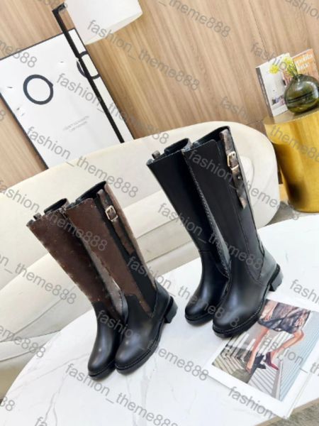 

2023 fall luxury designer women's motorcycle boots designer shoes comfortable leather stretchy fabric with zipper stylish knee-high boo, Black