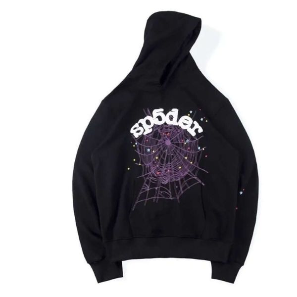 

spider hoodie designer mens 555 sp5der sweatshirt man pullover young thug 555555 hoodies womens pink spider sweatshirts 555 spider416, Black