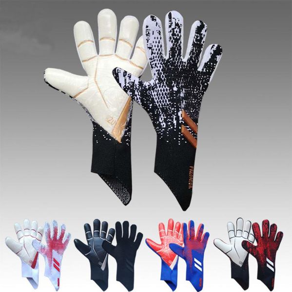 

2021 men kids size latex professional soccer goalkeeper gloves no finger protection football match gloves9347244, Black
