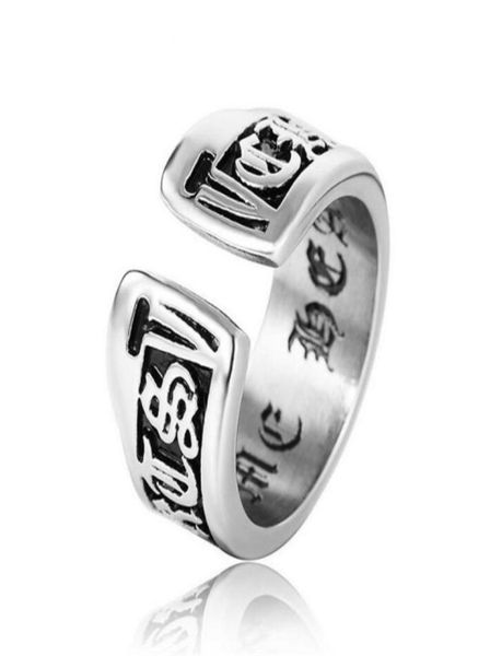

silver personality vintage opening chromhearts titanium band ring fashion men stainless steel punk retro geometry cross finger ri7746773