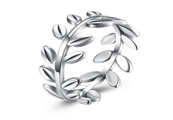 

925 sterling silver laurel wreath leaves design ring band us size689612779