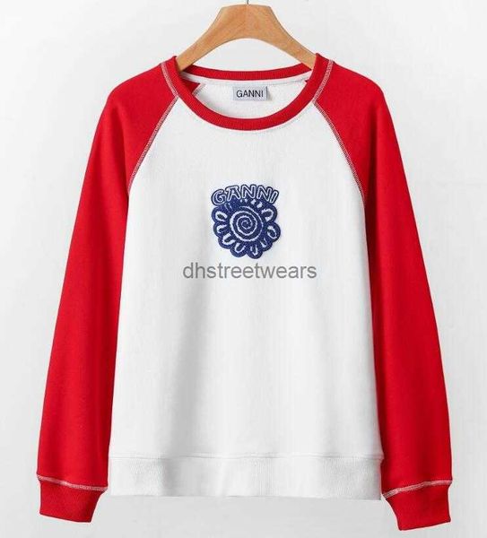 

23ss ganni womens hoodie pullover sweatshirt designer hoodies women clothing, Black