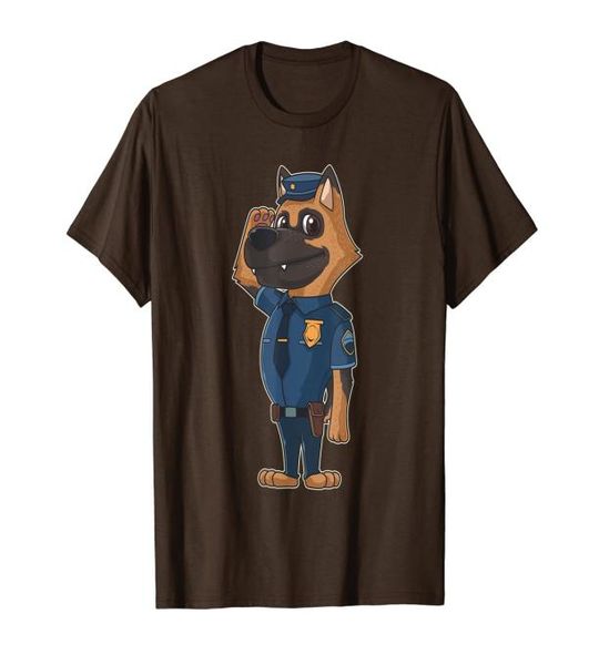 

cute saluting k9 unit police officer partner gift tshirt011812421, White;black