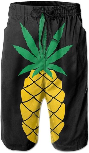 

men039s beach shorts swim trunks pineapple board with pockets8263573, White;black