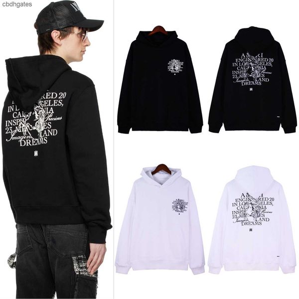 

2023 sweaters hoodies rabbit amiirii mens version fashion designer clothes hooded sweater men's women's loose pants autumn, Black