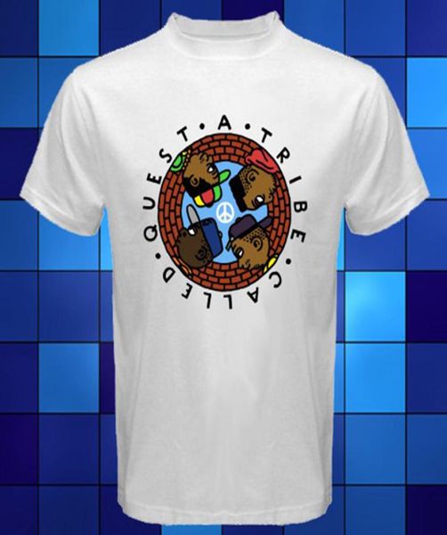 

a tribe called quest logo atcq rap hip hop white tshirt size s3xl 3d t shirt men plus size cotton tee homme 067252, White;black
