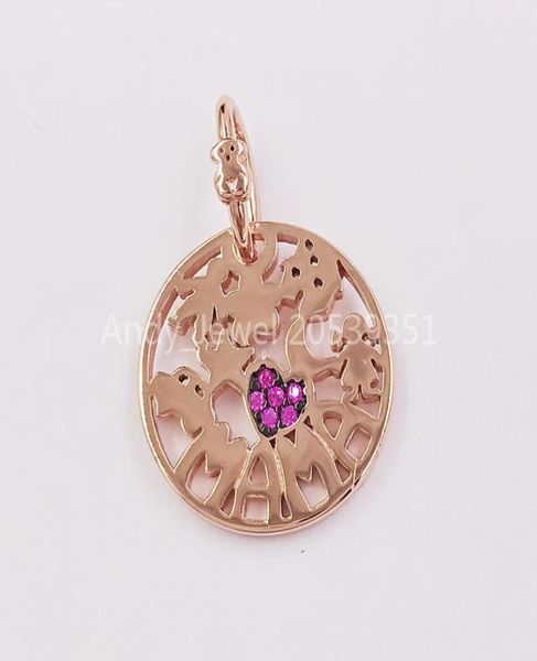

authentic 925 sterling silver pendants bear small mama pendant in rose silver vermeil with ruby fits european bear jewelry style g5775185
