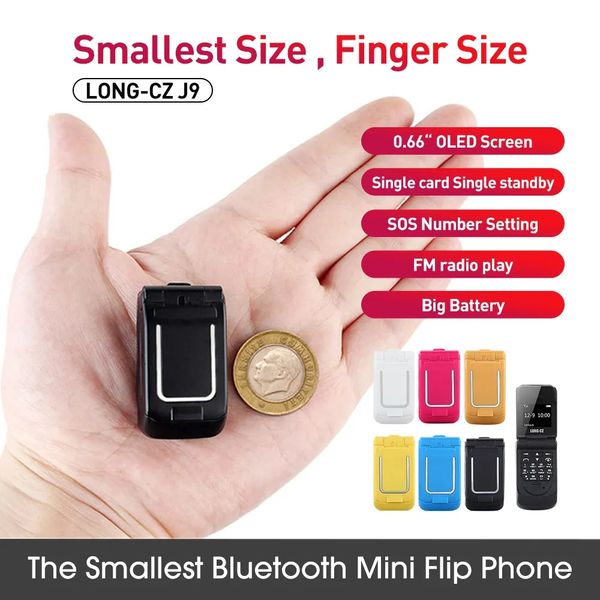 

Unlocked Smallest Flip Cell Phones Ulcool J9 Intelligent anti-lost GSM Bluetooth Dial Mini Backup Pocket Portable Mobile Phone Gift for Kids, Black