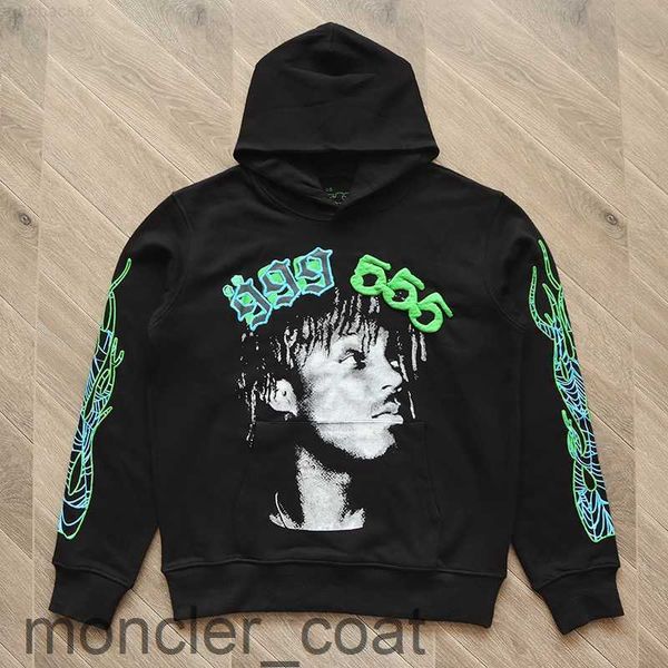 

men's hoodies sweatshirts fluorescent green young thug men women spider web sp5der 555555 pullovers, Black