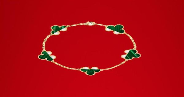 

classic 18k gold fourleaf clover bracelet chain for women is fashionable and of gift box 001193z7099370, Black