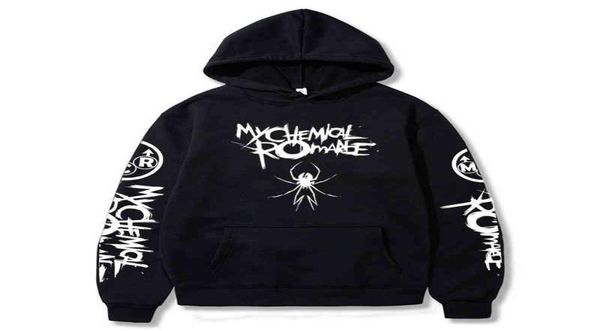 

my chemical romance hoodies punk band fashion hooded sweatshirt hip hop hoodie pullover men women sports casual rock clothes g6825185, Black