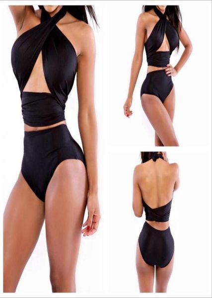 

womens high waist bikini brazilian bikinis set vintage push up swimwear crochet bathing suits plus size new bandage swimsuit3134400, White;black