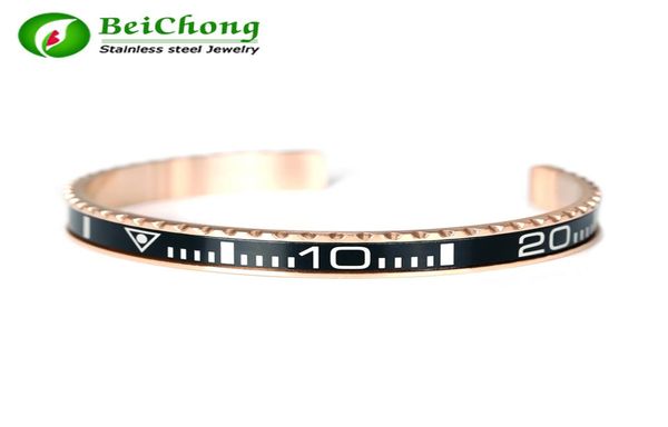 

speedometer official bangle rose gold 316l stainless steel tungsten for men9560280, Black