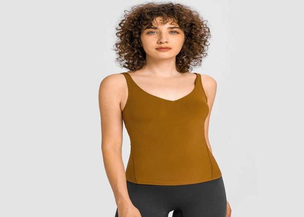 

vneck beautiful back sports vest women039s tanks camis underwear elastic slim yoga clothes with breast pad gym bra runnin7068620, White