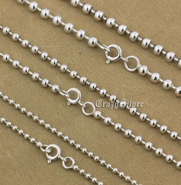 

925 sterling silver ball bead chain biker rocker punk necklace 8k0168593519
