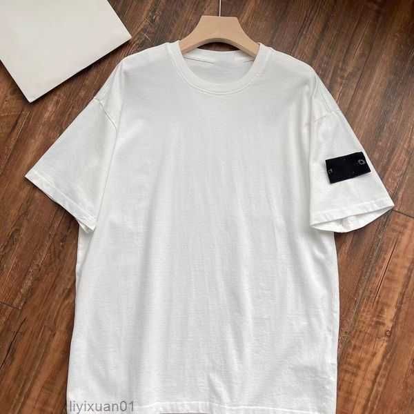 

designer stones island tshirt summer compass mens and womens breathable loose short sleeve letter print valentine street fashion campus cott, White;black