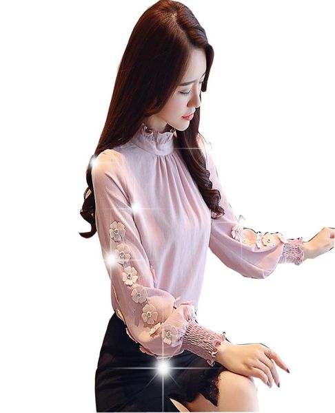 

luxury fashion spring fall chiffon blouses runway women039s office career business ruffle neck shirts lady elegant long sleeve 4966843, White