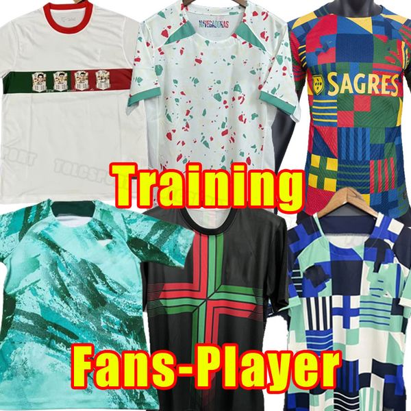 

2023 24 portuguese soccer jerseys men ronaldo joao felix home away football shirt bernardo camisa de futebol fans player version training se, Black;yellow