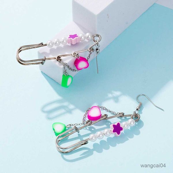 

charm lady colorful resin flower pearl pendant earrings for women ladies tassel earrings party gift jewelry r230901, Golden