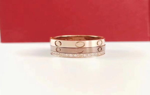 

classic threeinone multilayered diamond pattern titanium steel love ring for men and women with exquisite packaging3170368, Silver